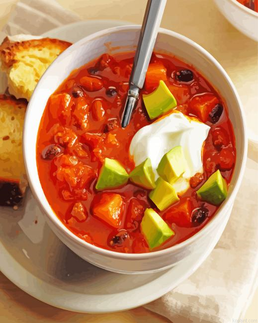 Butternut Squash Chili Winter Food Painting By Numberss.png