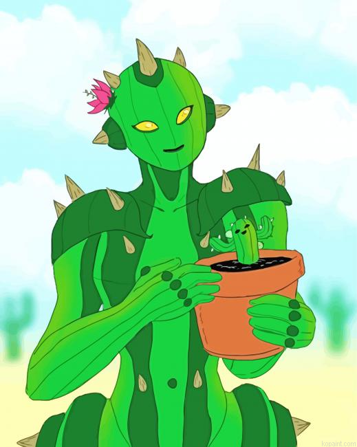Cactus Girl Painting By Numberss.png