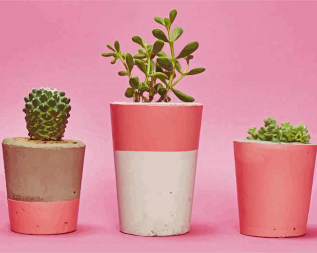 Cactus Pink Pots Painting By Numberss.png