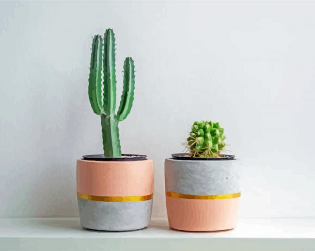 Cactus Pots Painting By Numberss.png