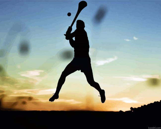 Camogie Player Silhouette Painting By Numberss.png