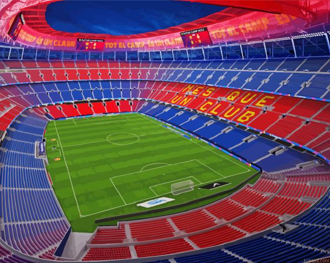 Camp Nou Football Stadium Painting By Numberss.png