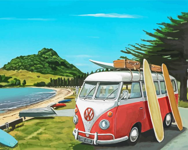 Camp Van By Beach Painting By Numberss.png