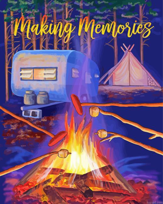 Campfire Marshmallows Painting By Numberss.png