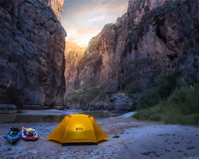 Camping In Big Bend National Park Texas Paint By Numbers