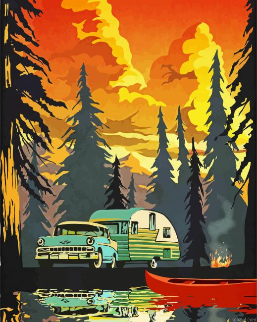 Camping Travel Trailer Painting By Numberss.png