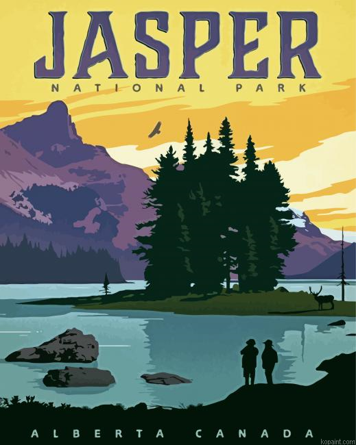 Canada Jasper Park Poster Painting By Numberss.png