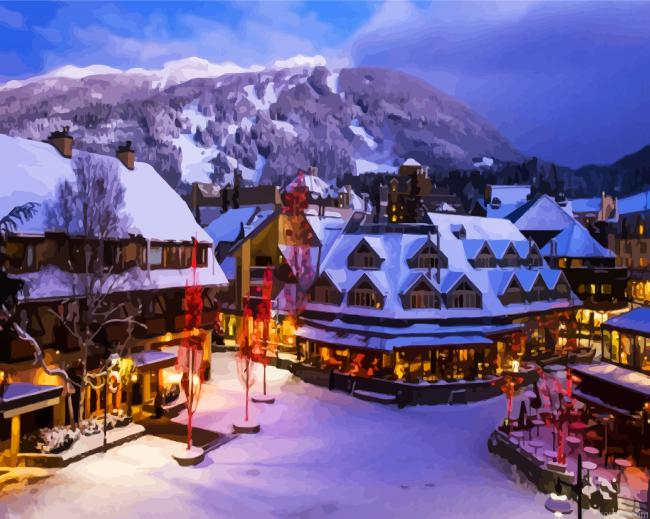 Canada Whistler In Snow Paint By Numbers