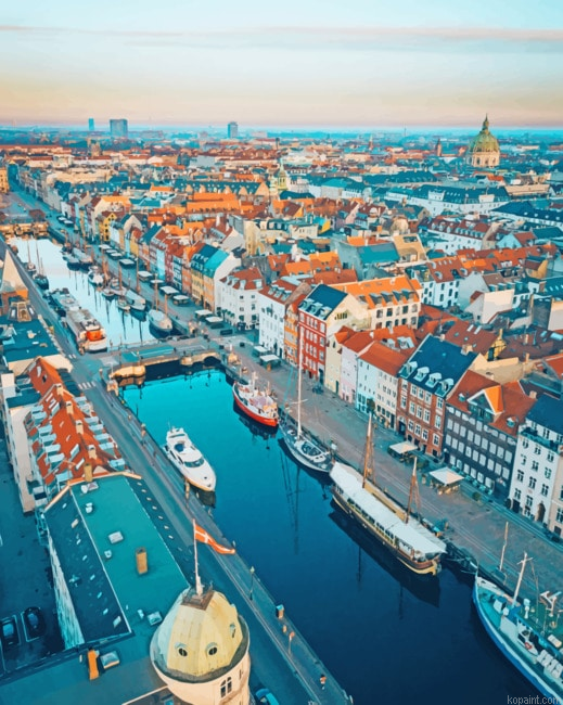 Canal In Riga Latvia Painting By Numberss.png