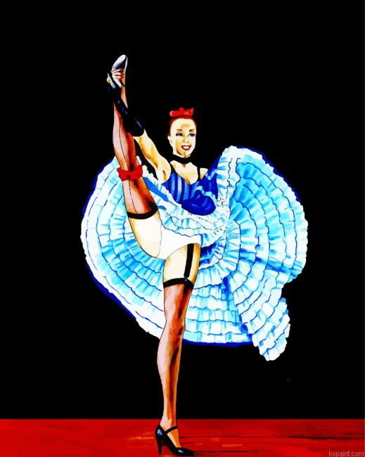 Cancan Dancer Paint By Numbers