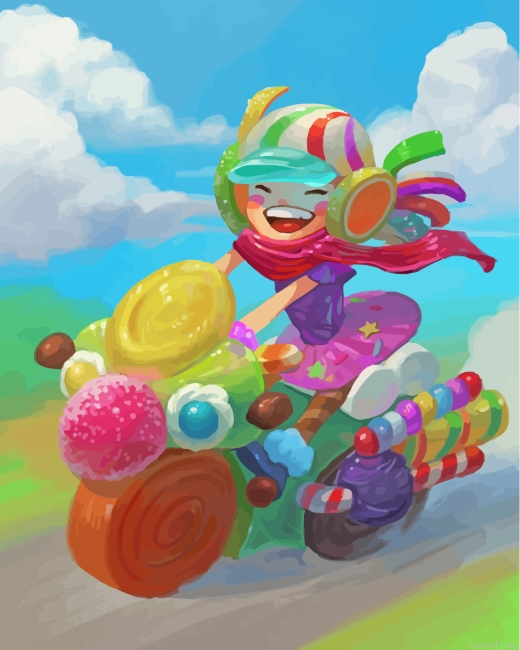 Candy Girl Painting By Numberss.png