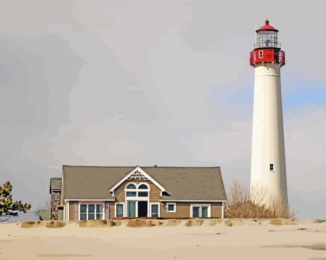 Cape May Lighhouse Paint By Numbers