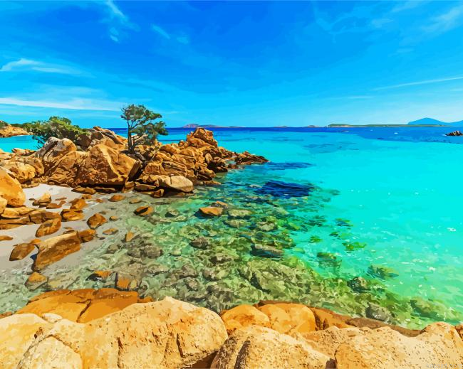 Capriccioli Beach Sardinia Painting By Numberss.png