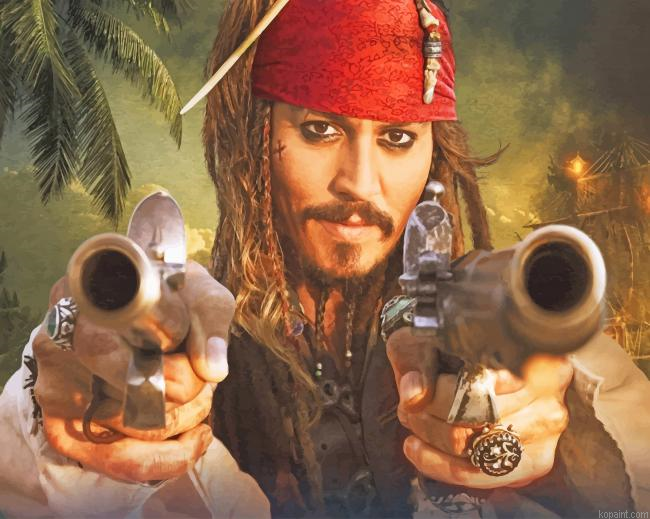 Captain Jack Sparrow The Pirate Painting By Numberss.png