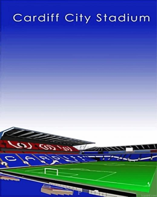 Cardiff City Fc Stadium Poster Painting By Numberss.png