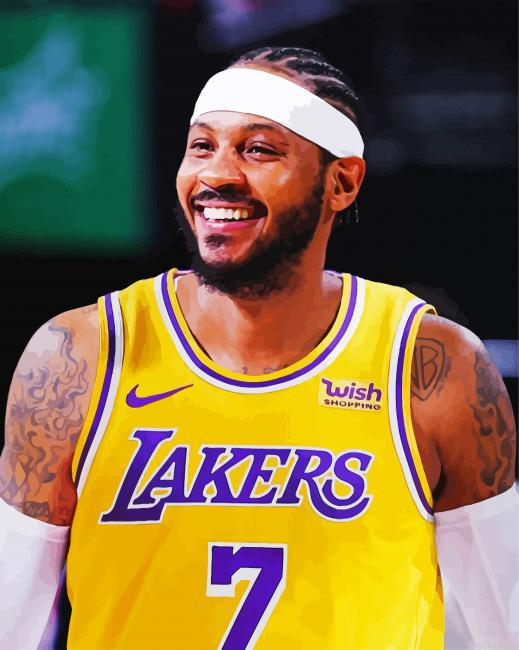 Carmelo Anthony Lakers Basketball Player Painting By Numberss.png