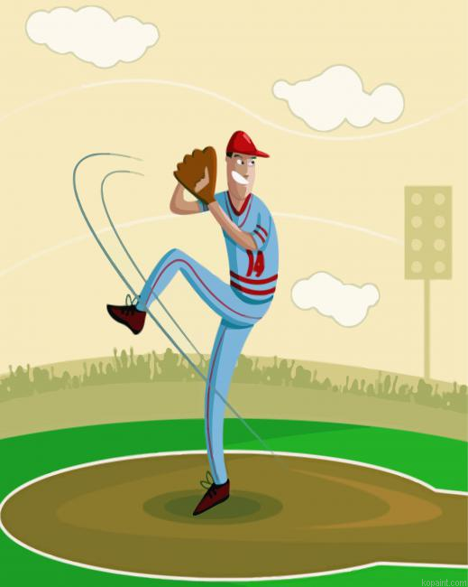 Cartoon Baseball Pitcher Painting By Numberss.png