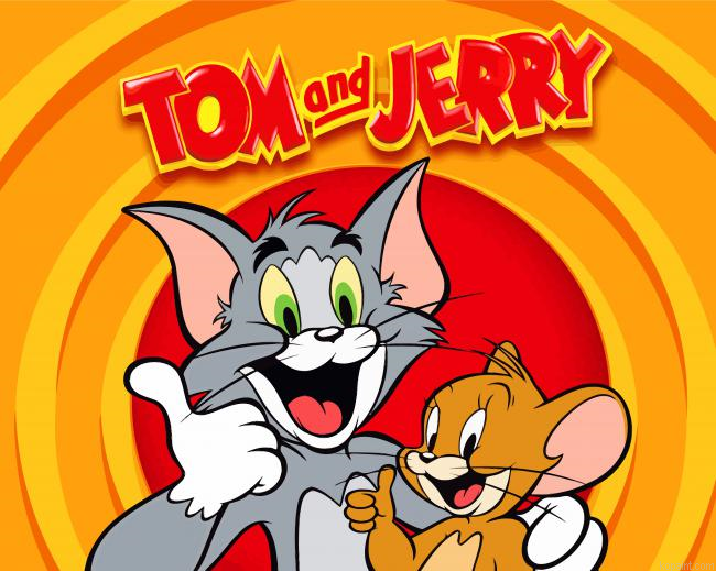 Cartoon Tom And Jerry Painting By Numberss.png