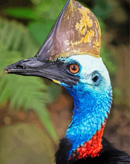 Cassowary Bird Animal Painting By Numberss.png