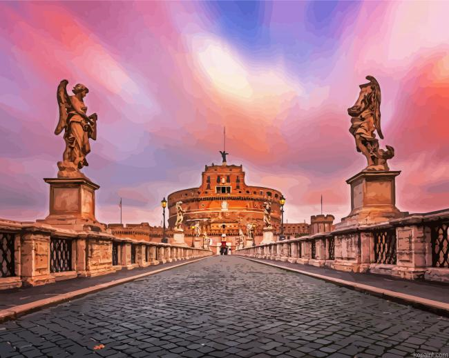 Castel Sant Angelo Vatikan Paint By Numbers.png