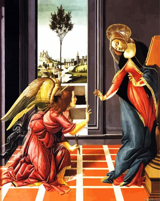 Castello Annunciation By Sandro Botticelli Painting By Numberss.png