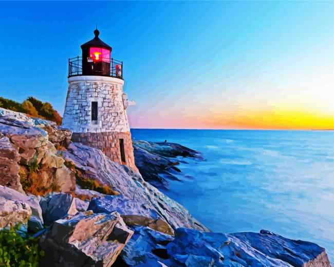 Castle Hill Lighthouse Newport Painting By Numberss.png