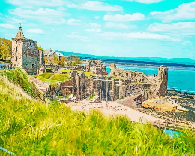 Castle In Fife Scotland Painting By Numberss.png