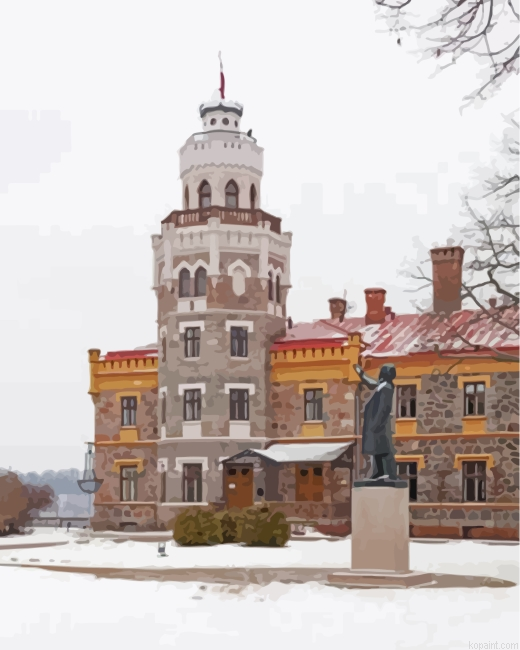 Castle Of The Livonian Latvia Painting By Numberss.png