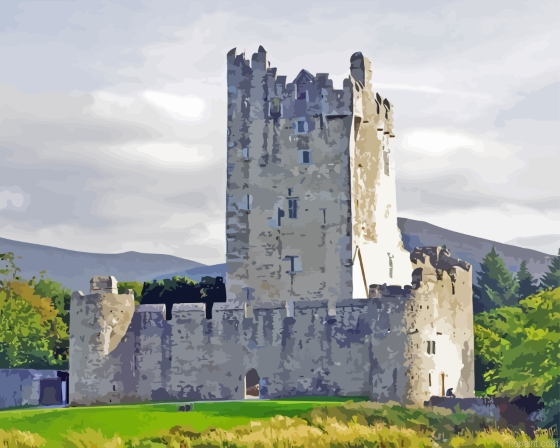 Castle In Kerry Ireland Painting By Numberss.png