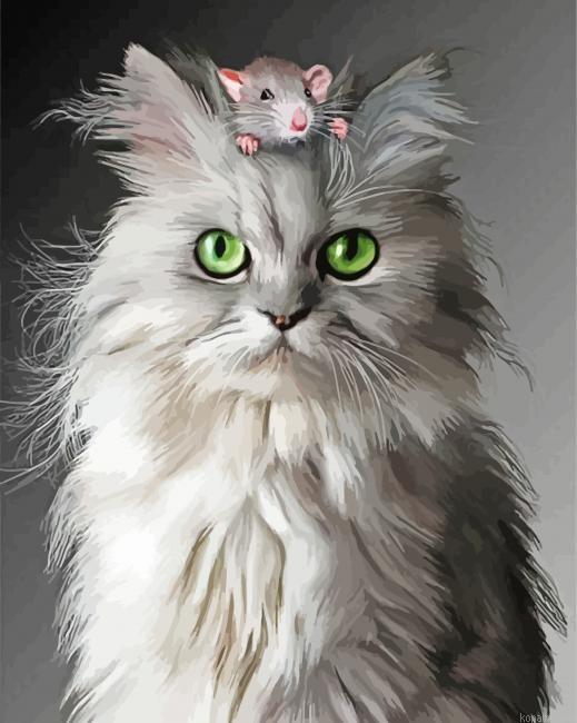 Cat And Mouse Painting By Numberss.png