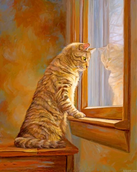 Cat By Window Painting By Numberss.png