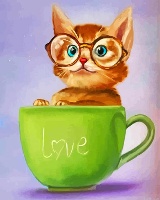 Cat In Cup Painting By Numberss.png