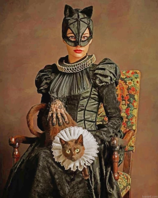 Cat Woman From The Elizabeth Age New Painting By Numberss.png