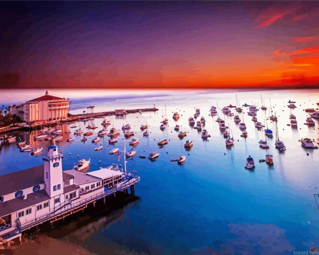 Catalina Island Harbour Sea Paint By Numbers