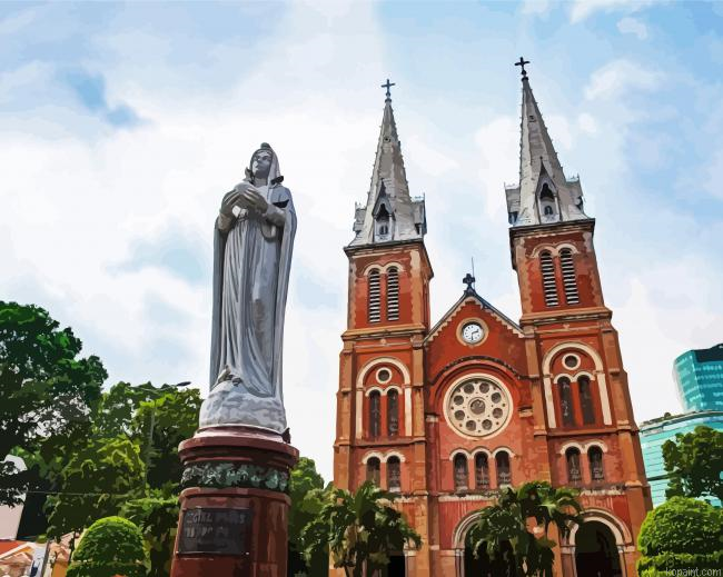 Cathedral In Ho Chi Minh City Saigon Paint By Numbers