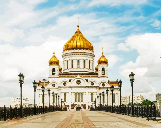 Cathedral Of Christ The Saviour Russia Painting By Numberss.png