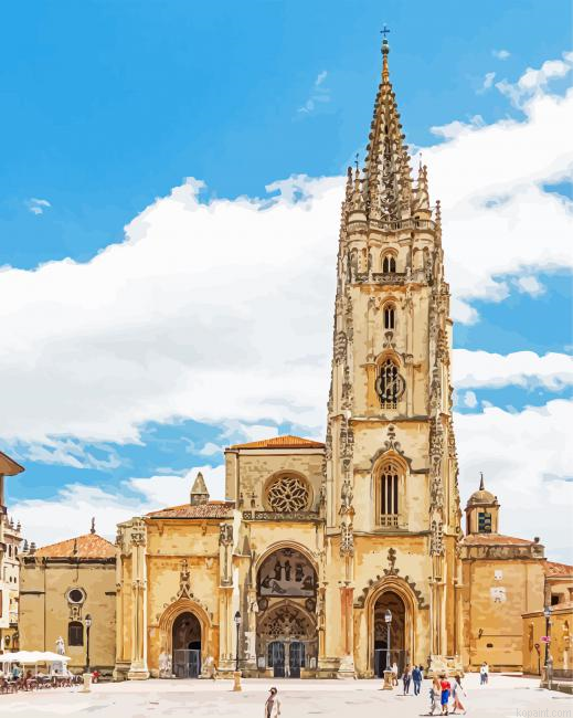 Cathedrale San Salvador Doviedo Painting By Numberss.png