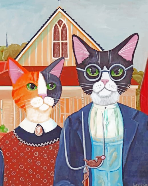 Cats Couple Love Painting By Numberss.png