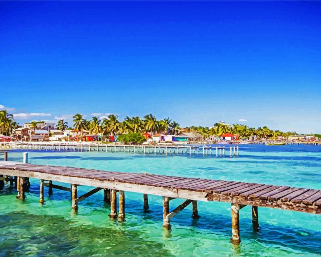 Caye Caulker Beach Path Painting By Numberss.png