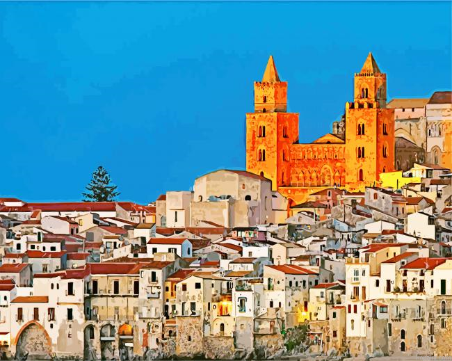 Cefalu Catherdal Painting By Numberss.png