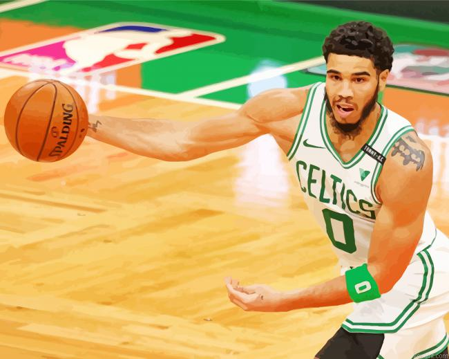 Celtics Jayson Tatum Player Painting By Numberss.png