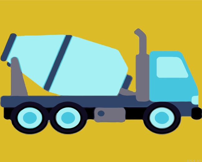 Cement Mixer Painting By Numberss.png