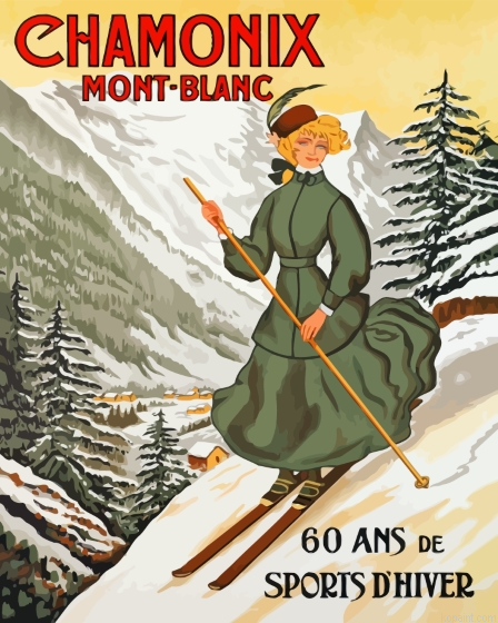 Chamonix Ski Vintage Poster Painting By Numberss.png