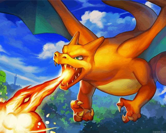 Charizard Pokemon Painting By Numberss.png