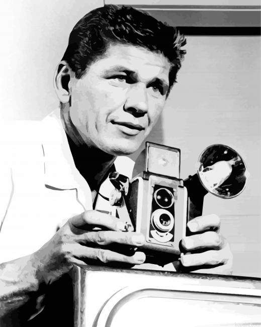 Charles Bronson With Camera Painting By Numberss.png