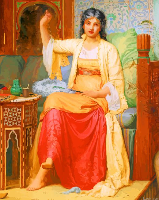 Charles Edward Perugini A Fan Maker Painting By Numberss.png