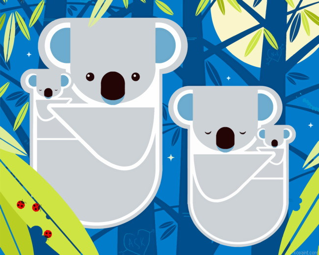 Charley Harper Koalas Paint By Numbers