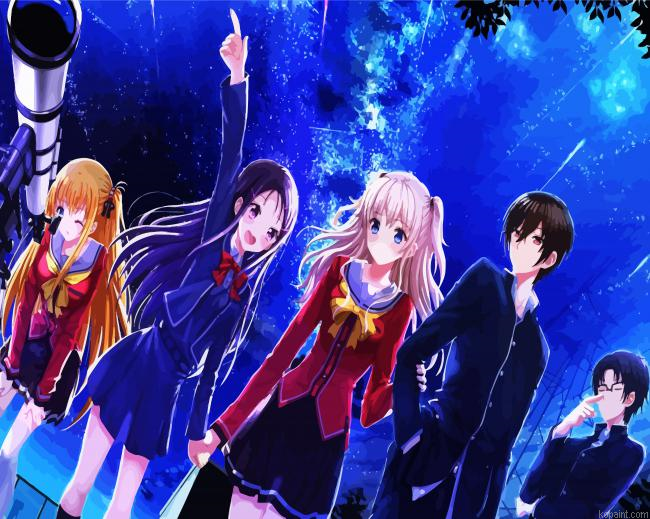 Charlotte Anime Characters Painting By Numberss.png