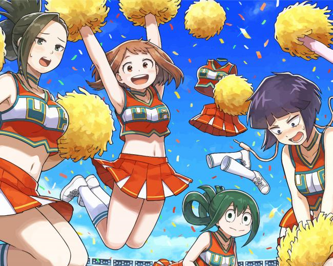 Cheerleaders Girls Paint By Numbers