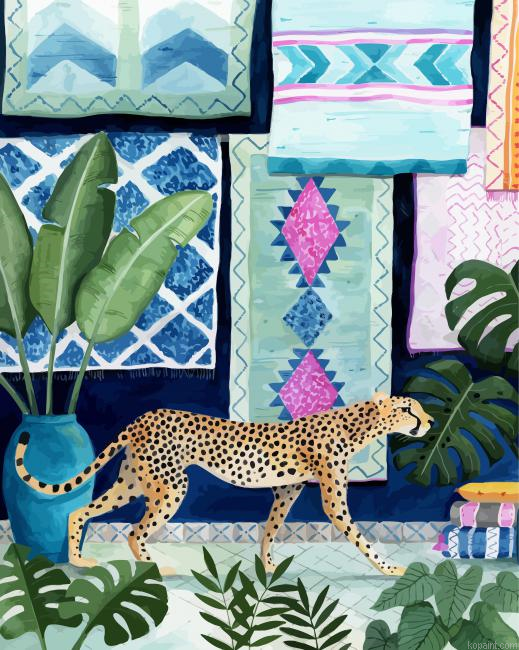 Cheetah In Morocco Painting By Numberss.png